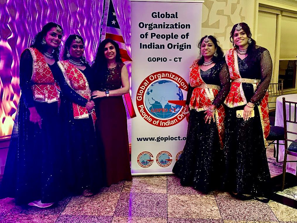 Artists from MASCONN performing a Bollywood medley at the event
