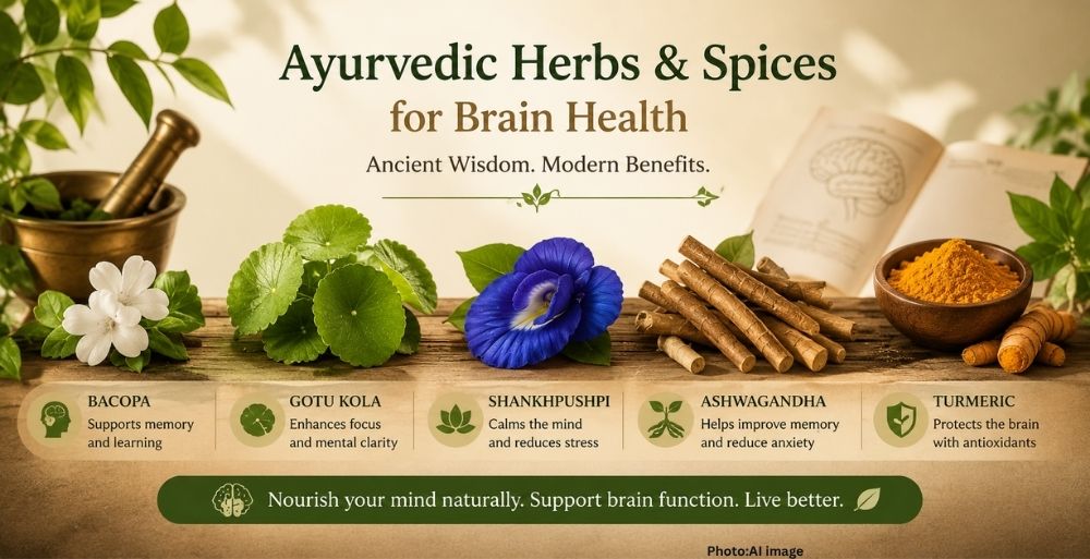 Ayurvedic Herbs and Spices Highlighted for Potential Brain Health Benefits