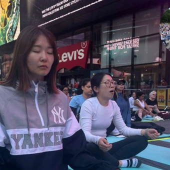 GNN International Day of Yoga Celebrated in Times Square with Focus on Healthy Ageing