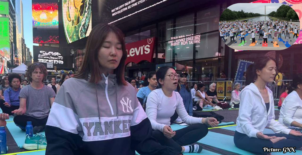 GNN International Day of Yoga Celebrated in Times Square with Focus on Healthy Ageing