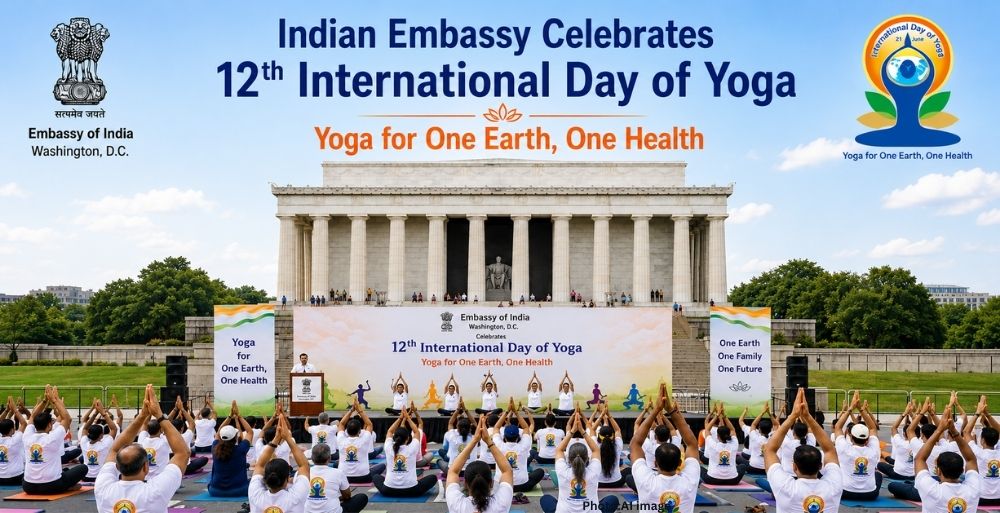 Indian Embassy Celebrates 12th International Day of Yoga at Lincoln Memorial (2)