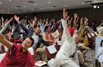 Devotional Yoga Day Celebration Draws More Than 200 Participants in New York