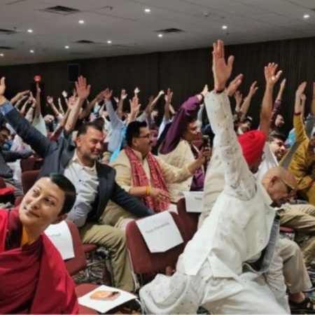 Devotional Yoga Day Celebration Draws More Than 200 Participants in New York