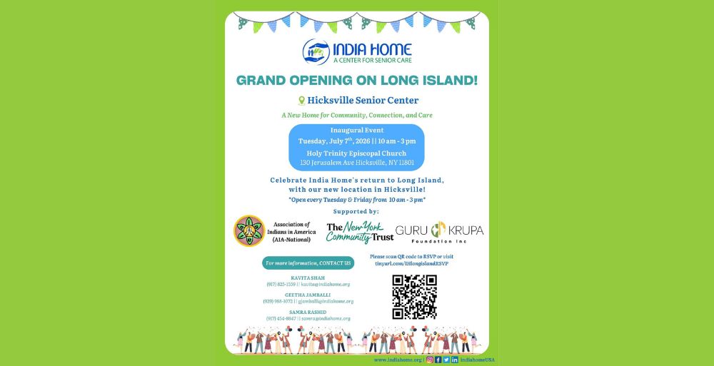 India Home Senior Center to Open in Hicksville, Expanding Support for Long Island's Growing Senior Community