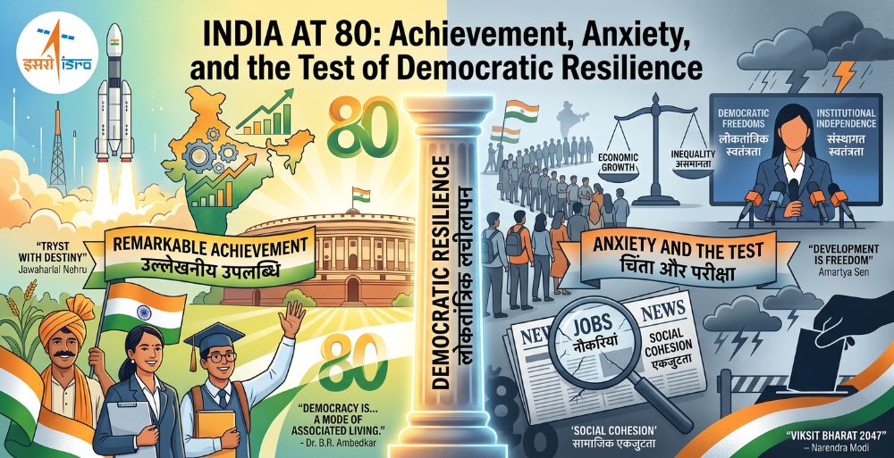 India at 80 Achievements Anxiety and the Test of Democratic Resilience